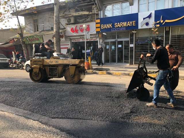 لکه‌گیری و روکش آسفالت